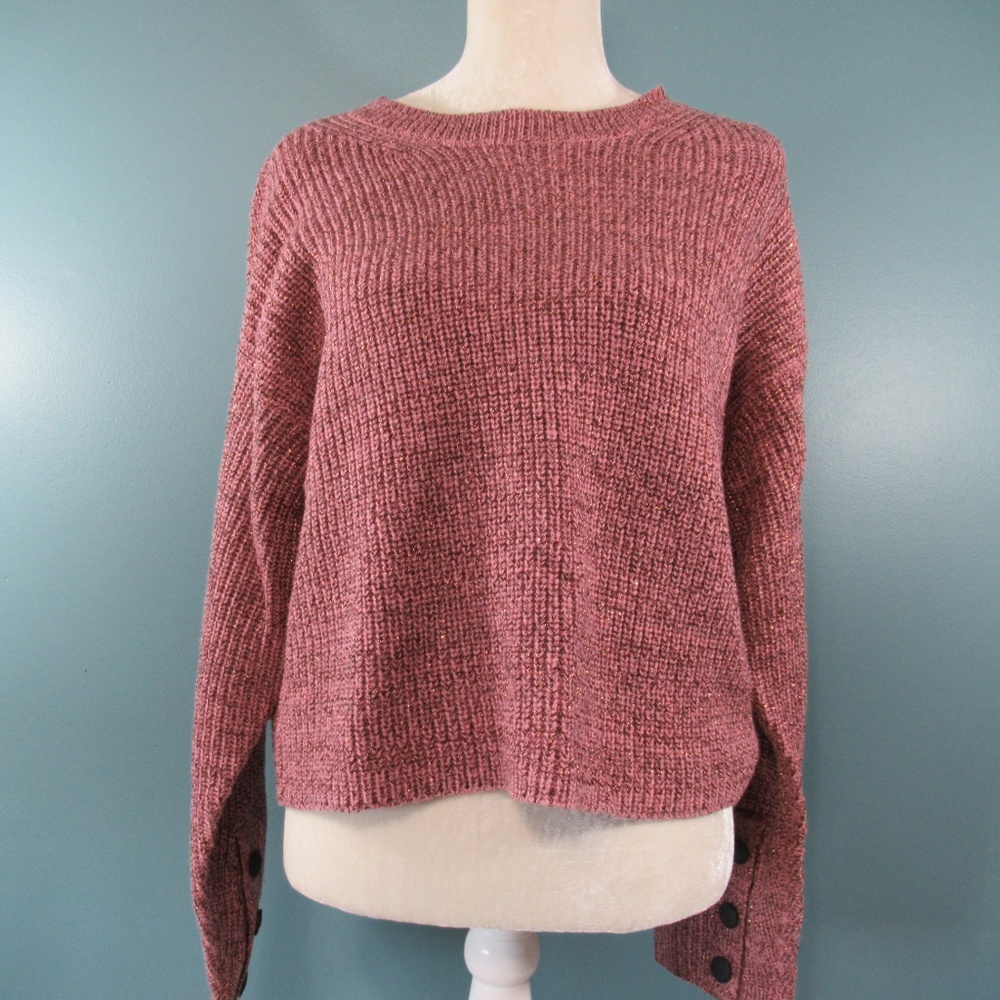 rag & bone Marled Pink Woold Sweater - Picture 2 of 8